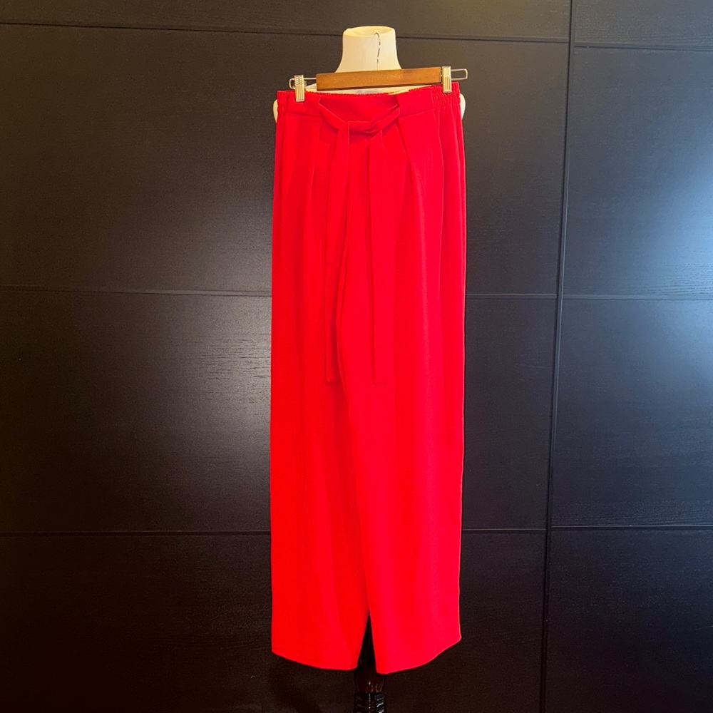 Zara Red Wide Leg Pants